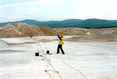 geophysical survey using the seismic refraction method