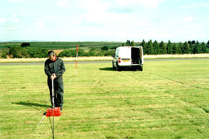 ground radar survey operations at an airfield