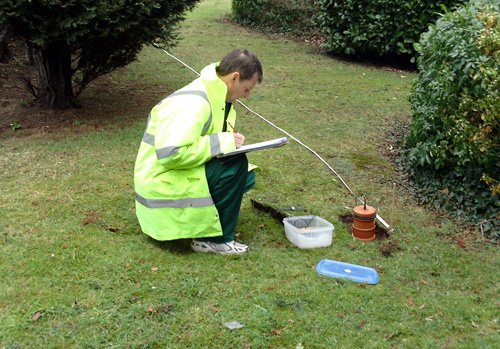 Data acquisiton in progress during an SP survey
