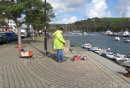 ground penetrating radar investigation of a promenade wall