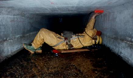 soffit GPR profile inside a culvert